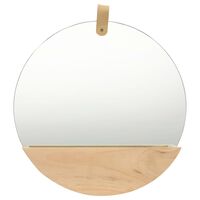vidaXL tömör fenyőfa fali tükör 35 cm