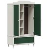 vidaXL Kr&eacute;t&aacute;val &Iacute;rt Dresser ROROS Feh&eacute;r 90 x 45 x 165 cm Faanyag