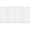 vidaXL 7 db íves horganyzott vas gabion kosár 400x30x220/240 cm