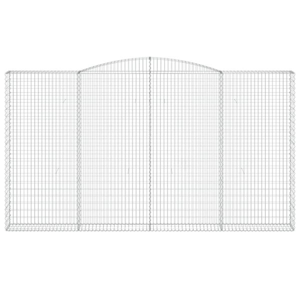 vidaXL 7 db íves horganyzott vas gabion kosár 400x30x220/240 cm