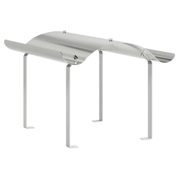 vidaXL Kémény Fedél Ezüst 59.5 x 50 x 36.5 cm Rozsdamentes acél