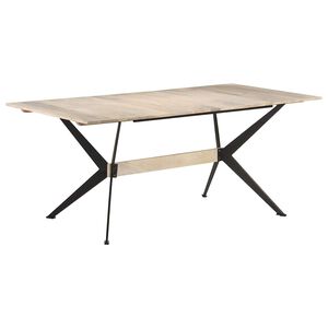 vidaXL t&ouml;m&ouml;r mang&oacute;fa &eacute;tkezőasztal 180 x 90 x 76 cm