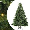 vidaXL Mű kar&aacute;csonyfa 300 LED-del &aacute;llv&aacute;nnyal Z&ouml;ld 240 cm PE &eacute;s PVC