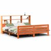 vidaXL viaszbarna t&ouml;m&ouml;r fenyőfa &aacute;gy matrac n&eacute;lk&uuml;l 180 x 200 cm