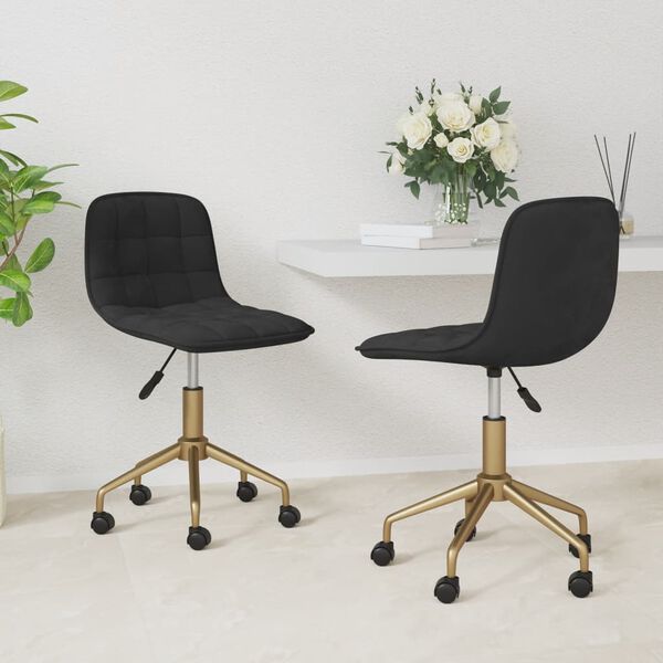 vidaXL 2 db fekete b&aacute;rsony forg&oacute; &eacute;tkezősz&eacute;k