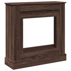vidaXL barna t&ouml;lgy sz&iacute;nű szerelt fa kandall&oacute;burkolat 90 x 30 x 90 cm