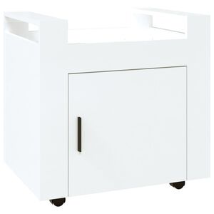 vidaXL magasf&eacute;nyű feh&eacute;r szerelt fa asztal-kocsi 60 x 45 x 60 cm