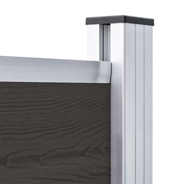 vidaXL fekete WPC ker&iacute;t&eacute;spanel 175 x 146 cm