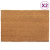vidaXL 2 db term&eacute;szetes sz&iacute;nű rojtos k&oacute;kuszrost l&aacute;bt&ouml;rlő 40 x 60 cm