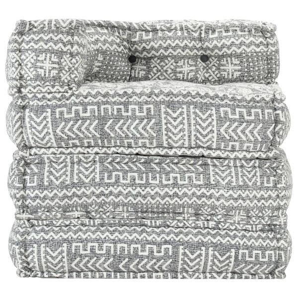 vidaXL világosszürke elemes szövetpuff