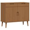 vidaXL Sz&eacute;f MOLDE Karamell 90 x 40 x 80 cm T&ouml;m&ouml;r fenyőfa &eacute;s szerelt fa