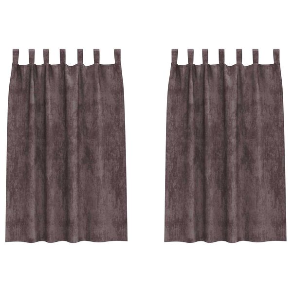 vidaXL B&aacute;rsonyf&uuml;gg&ouml;ny&ouml;k f&uuml;gg&ouml;ny&ouml;kkel 2 pcs Barna 175 x 140 cm B&aacute;rsony