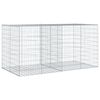 vidaXL horganyzott vas gabion kos&aacute;r fed&eacute;llel 200 x 100 x 100 cm