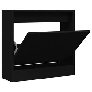 vidaXL fekete szerelt fa cipőszekr&eacute;ny 60 x 21 x 57 cm