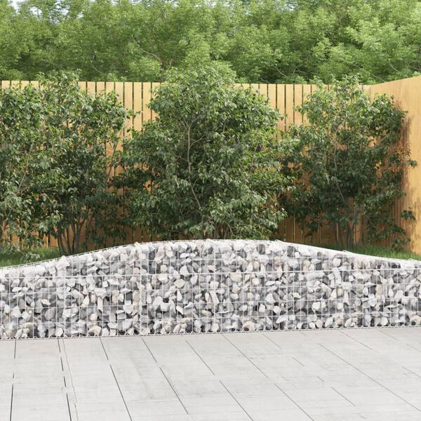 vidaXL 6 db &iacute;ves horganyzott vas gabion kos&aacute;r 400x30x40/60 cm