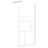 vidaXL feh&eacute;r ESG &uuml;veg zuhanyfal k&uuml;sz&ouml;b n&eacute;lk&uuml;li zuhanyhoz 80 x 195 cm