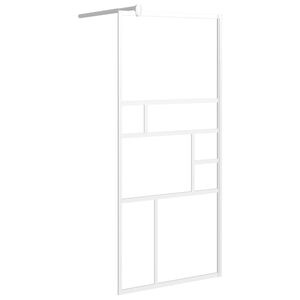 vidaXL feh&eacute;r ESG &uuml;veg zuhanyfal k&uuml;sz&ouml;b n&eacute;lk&uuml;li zuhanyhoz 80 x 195 cm