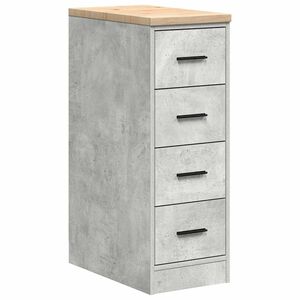 vidaXL gar&aacute;zs t&aacute;rol&oacute;szekr&eacute;ny Beton sz&uuml;rke 30x51x85 cm t&ouml;m&ouml;rfa fenyőfa