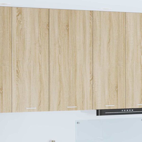 vidaXL F&uuml;ggő szekr&eacute;ny Sonoma t&ouml;lgy &eacute;s feh&eacute;r 50 x 31 x 100 cm Faanyag