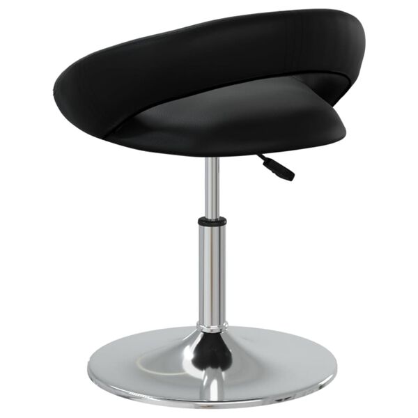 vidaXL fekete műbőr forg&oacute; &eacute;tkezősz&eacute;k