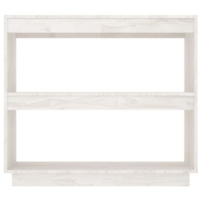 vidaXL fehér tömör fenyőfa könyvszekrény 80 x 35 x 71 cm