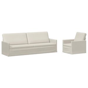 vidaXL Kanap&eacute; Szett 2 pcs Kr&eacute;msz&iacute;nű B&aacute;rsony