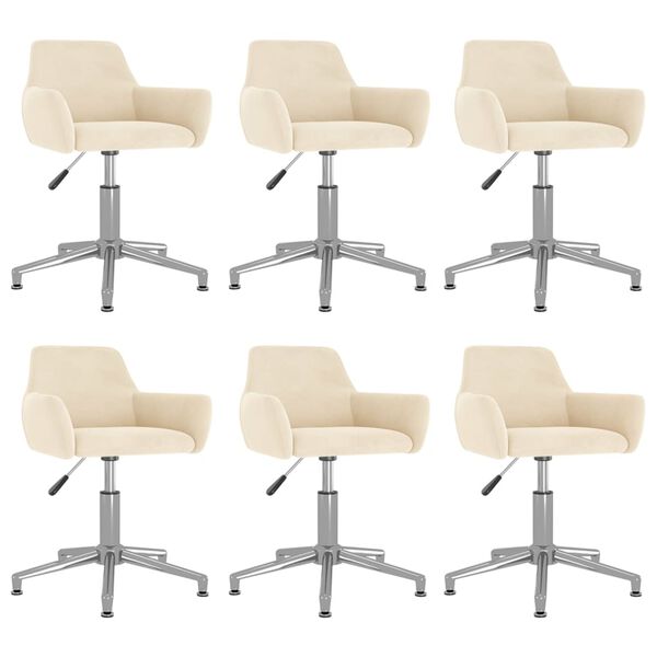 vidaXL 6 db kr&eacute;msz&iacute;nű b&aacute;rsony forg&oacute; &eacute;tkezősz&eacute;k