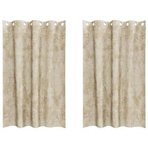 vidaXL B&aacute;rsonyf&uuml;gg&ouml;ny&ouml;k 2 db Kr&eacute;m 175 x 140 cm B&aacute;rsony