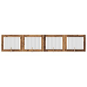 vidaXL Kutyaker&iacute;t&eacute;s &aacute;llv&aacute;nyokkal 4 pcs Antik Fa 100 x 80 cm Szerelt Fa