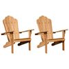 vidaXL Adirondack sz&eacute;k 2 pcs Barna 78 x 77 x 95 cm T&ouml;m&ouml;r Teakfa