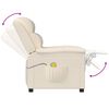 vidaXL krémszínű bársony masszázsfotel
