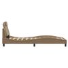 vidaXL cappuccino sz&iacute;nű műbőr &aacute;gykeret Viana matrac n&eacute;lk&uuml;l 90 x 200 cm