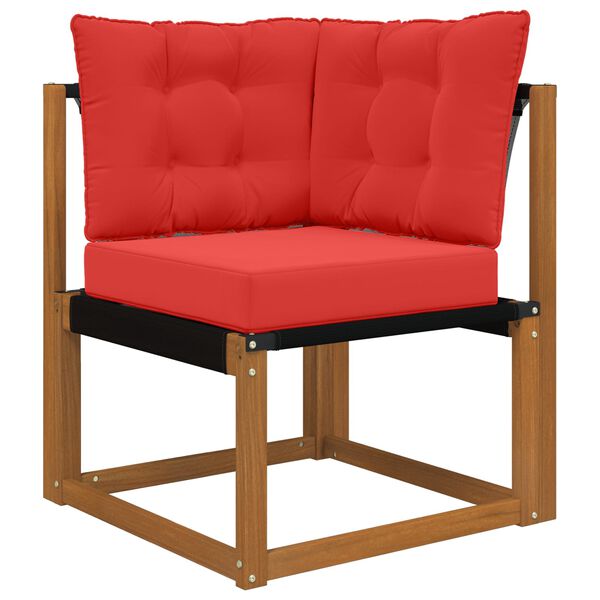 vidaXL K&uuml;lt&eacute;ri kanap&eacute; p&aacute;rna 3 pcs Piros Poli&eacute;szter