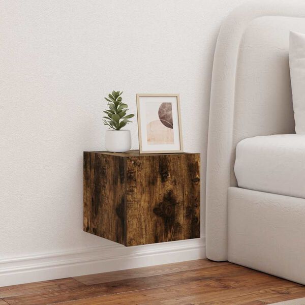 vidaXL f&uuml;st&ouml;s t&ouml;lgy sz&iacute;nű fali TV-szekr&eacute;ny LED-ekkel 30,5x35x30 cm