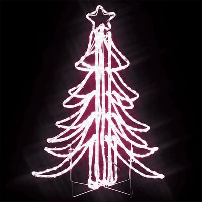 vidaXL meleg fehér összecsukható LED-es karácsonyfa 87 x 87 x 93 cm