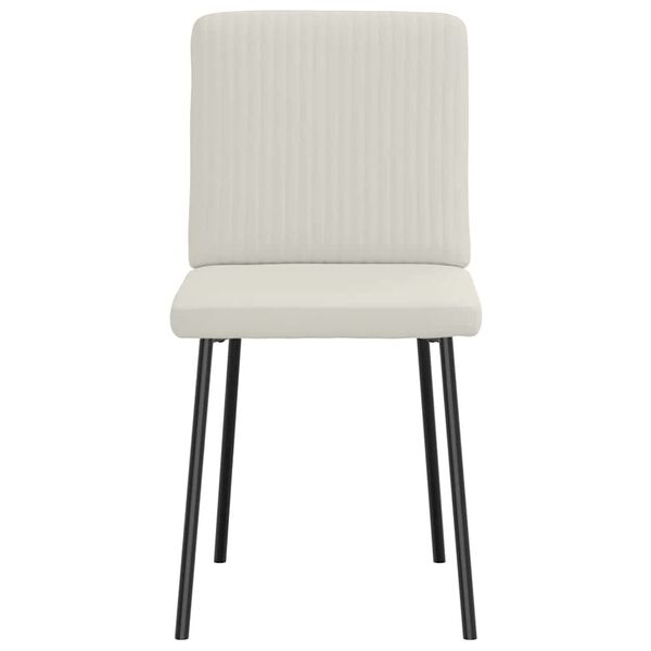 vidaXL 4 db krémszínű bársony étkezőszék