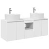 vidaXL F&uuml;rdőszobai Szekr&eacute;ny Szett 3 db Feh&eacute;r 49,5 x 44,5 x 65 cm