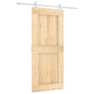 vidaXL Cs&uacute;sz&oacute; ajt&oacute; Term&eacute;szetes &eacute;s Feh&eacute;r 90 x 210 cm Szil&aacute;rd Fenyőfa