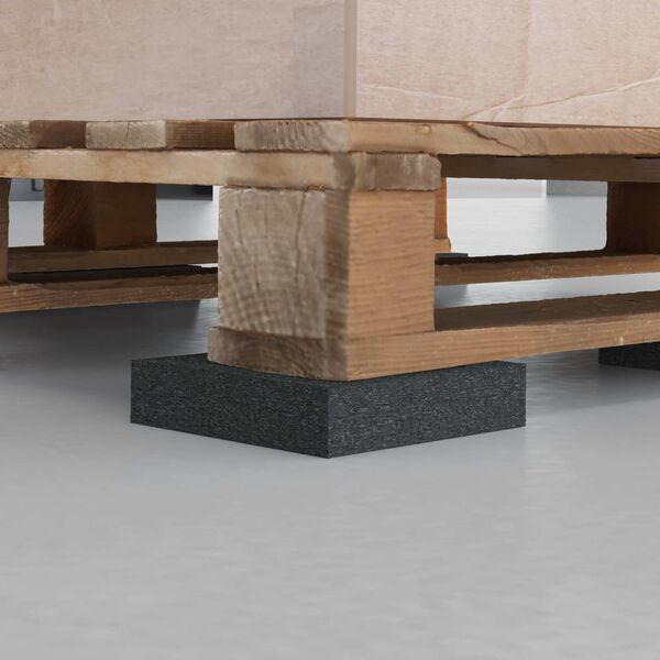 vidaXL Gumi Pad Fekete Gumi