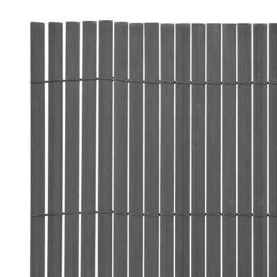 vidaXL szürke kétoldalas PVC kerti kerítés 90 x 300 cm