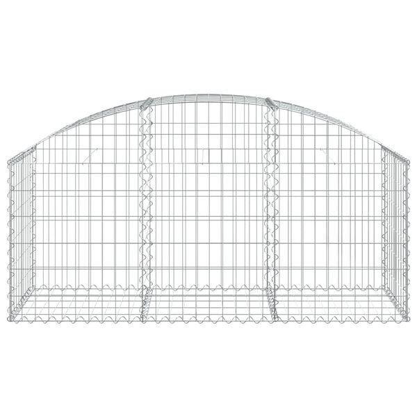 vidaXL íves horganyzott vas gabion kosár 150x50x60/80 cm