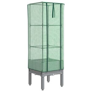 vidaXL rattan megjelen&eacute;sű magas&aacute;gy&aacute;s melegh&aacute;ztakar&oacute;val 40x40x140 cm