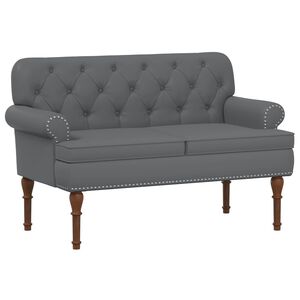 vidaXL Gombra tűz&ouml;tt loveseat Sz&uuml;rke 120 x 65 x 77 cm Műbőr