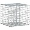 vidaXL Gabion emelt &aacute;gy 60 x 60 x 55 cm Horganyzott Ac&eacute;l Ez&uuml;st