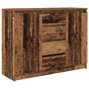 vidaXL antik fa szerelt fa t&aacute;lal&oacute;szekr&eacute;ny fi&oacute;kos 100,5x35x76 cm