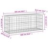 vidaXL impregn&aacute;lt fenyőfa gabion kerti pad 103 x 31,5 x 42 cm