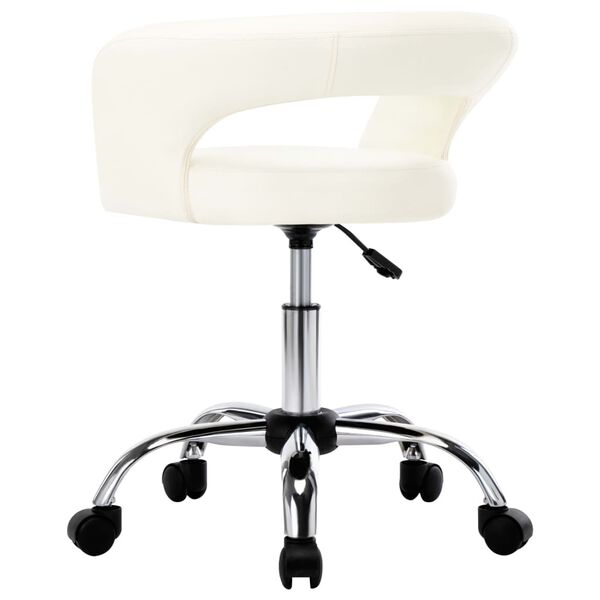 vidaXL 2 db feh&eacute;r műbőr &eacute;tkezősz&eacute;k