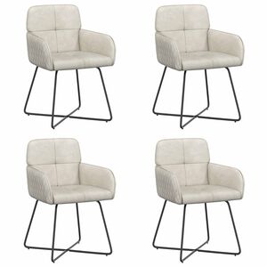 vidaXL &Eacute;tkező Sz&eacute;kek 4 db B&aacute;rsony Kr&eacute;msz&iacute;nű 59 x 56,5 x 86 cm