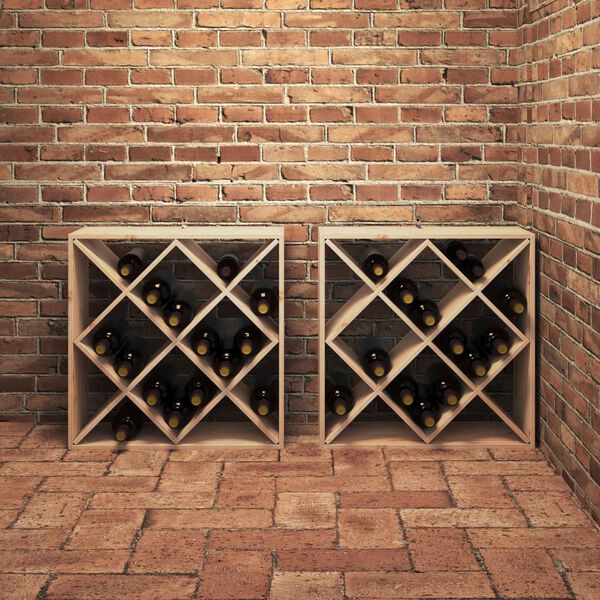 vidaXL Borágas 2 pcs Természetes 62 x 25 x 62 cm Tömör fenyőfa