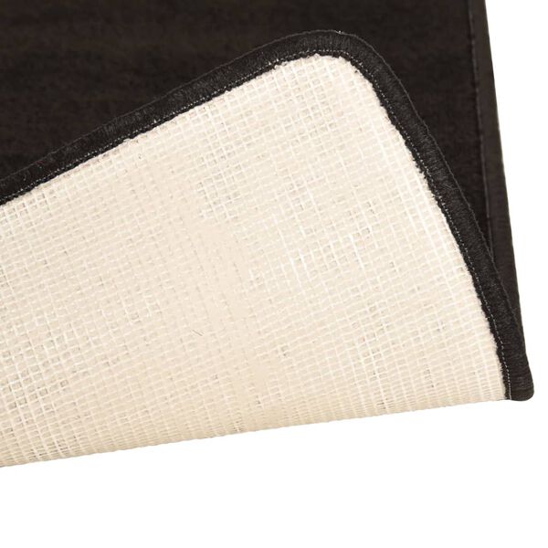 vidaXL 3 db fekete magas sz&aacute;l&uacute; bozontos &aacute;gy előtti szőnyeg